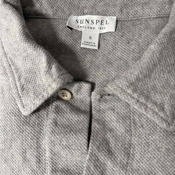 Sunspel Gray Polo Shirt - Picture 2 of 10